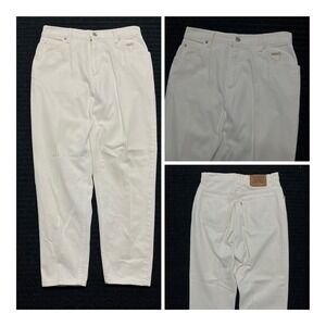 Vintage Levis 951 Orange Tab White Jeans Relaxed Tapered USA Made 12 Pet M